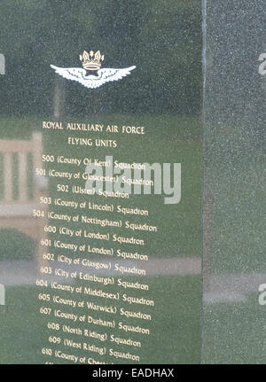 Auxiliaire Royal Airforce Memorial Banque D'Images