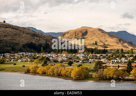 Le lac Wakatipu, Frankton Banque D'Images