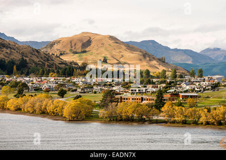 Le lac Wakatipu, Frankton Banque D'Images