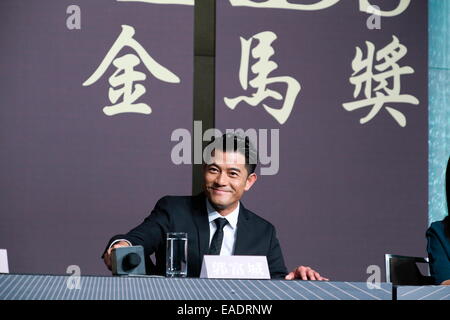 Aaron Kwok assiste au 51ème golden horse Award en tant que juge à Taipei, Taiwan, Chine, le 12 novembre, 2014. Banque D'Images