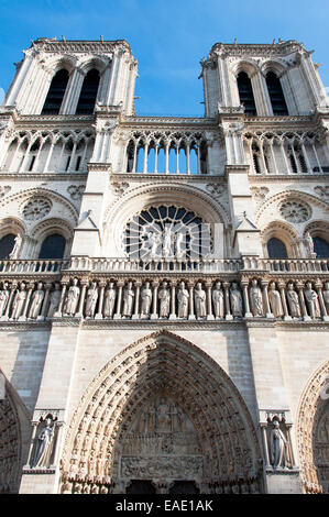 'La cathédrale Notre Dame de Paris' sur l'île de Cité à Paris, France. Banque D'Images