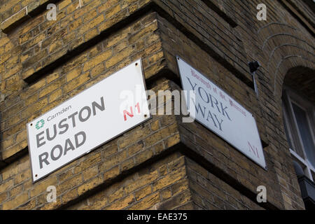 Jonction de Euston Road, York Way Kings Cross Londres Banque D'Images