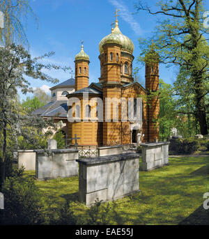 Chapelle Orthodoxe russe, Marie Seebach Foundation sépulture à l'avant, à l'Fuerstengruft ducal, chapelle funéraire à l'arrière Banque D'Images