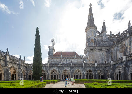 Monastère de Santa Maria da Vitória, cloître, l'église du Monastère de Batalha, Mosteiro da Batalha, patrimoine culturel mondial de l'UNESCO Banque D'Images