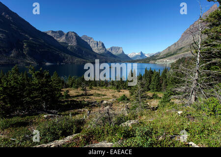 Saint Mary Lake, Glacier National Park, Montana, United States Banque D'Images