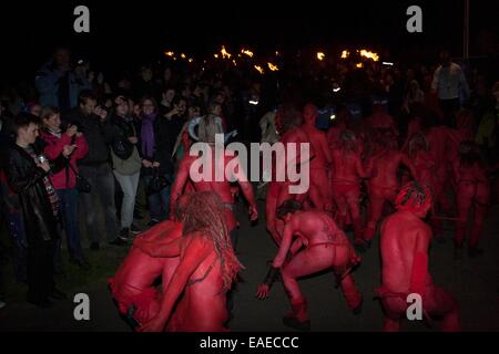 30 avril Beltane Fire Festival d'Édimbourg en procession Calton Hill, Édimbourg, Beltane, Beltane Fire Festival, Banque D'Images