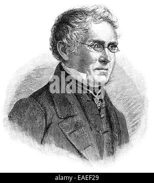 Karl August Varnhagen von Ense, 1785 - 1858, un historien allemand, conteur et diplomate, Historische Mischtechnik aus dem 19. Jah Banque D'Images