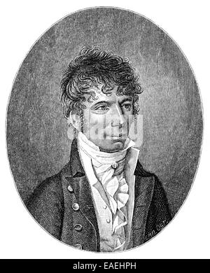 Jens Immanuel Baggesen, 1764 - 1826, un écrivain danois, traducteur des lumières et de la Révolution française, Jen von Portrait Banque D'Images