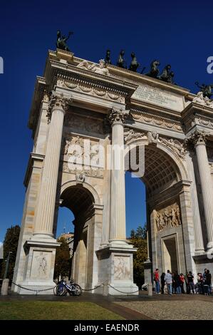 Arco della Pace (Arc de la paix), en Simplon square Banque D'Images