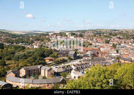 Une vue générale de la ville de Lewes, East Sussex Banque D'Images