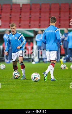 Berlin, Allemagne. 13 novembre 2014. Les hommes,U21, Soccer-Test entre l'Allemagne et Pays-Bas Max Meyer (Deutschland) 20 : Crédit Burghard Schreyer/Alamy Live News Banque D'Images