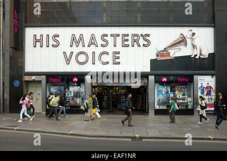 Magasin HMV Oxford Street Londres Banque D'Images