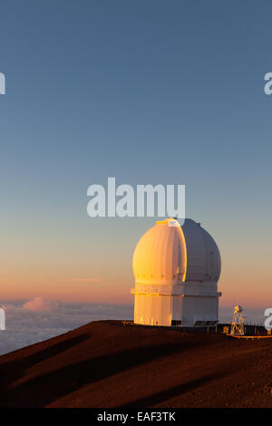 Le Télescope Canada-France-Hawaii sur le sommet du Mauna Kea à Hawaii USA Banque D'Images