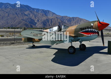 Un Curtiss P40 Kittyhawk à Palm Springs. Banque D'Images