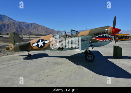 Un Curtiss P40 Kittyhawk à Palm Springs. Banque D'Images