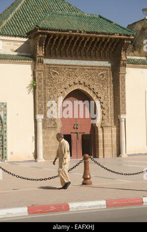 Mausolée de Moulay Ismail, Meknès Banque D'Images