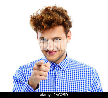 Jeune homme sur vous Banque D'Images