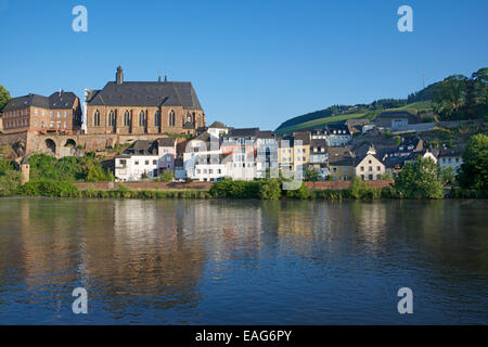 Rivière Saar Saarland Allemagne Saarburg Banque D'Images