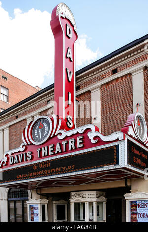 L'historique théâtre Davis à Montgomery, en Alabama Banque D'Images