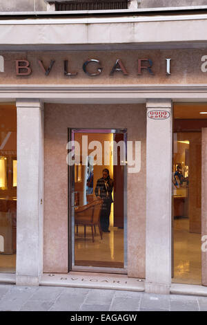 La boutique Bulgari à Venise, Italie. Banque D'Images