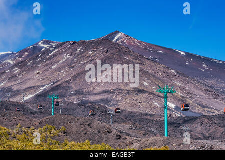 Le 21 juin 2013 l'Etna a été ajouté à la liste des sites du patrimoine mondial de l', Sicile, Italie, Europe Banque D'Images