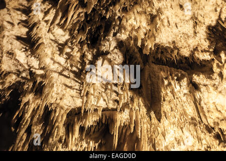 Les grottes de Castellana sont un système de grottes karstiques remarquables situé dans la municipalité de Castellana Grotte, Italie Banque D'Images