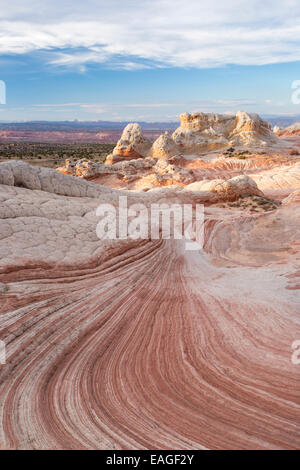 Formations de grès unique connu sous le nom de White Pocket en Arizona. Banque D'Images