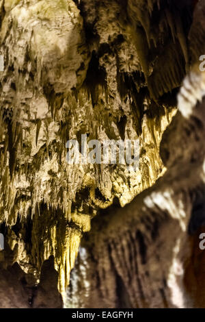 Les grottes de Castellana sont un système de grottes karstiques remarquables situé dans la municipalité de Castellana Grotte, Italie Banque D'Images