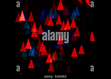 Résumé fond multicolore de lumières en forme de triangles pas dans l'accent Banque D'Images