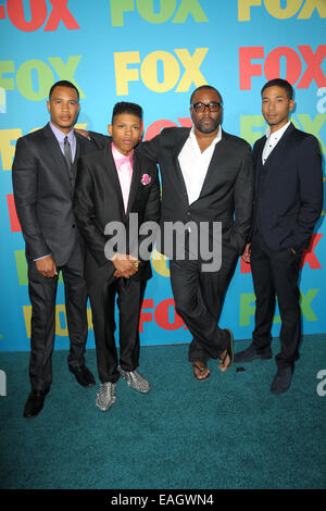 FOX NETWORKS 2014 - Présentation d'avance avec des arrivées : Trai Byers, Bryshere,Gris Lee Daniels,Jussie Smollet Où : Manhattan, New York, United States Quand : 13 mai 2014 Banque D'Images