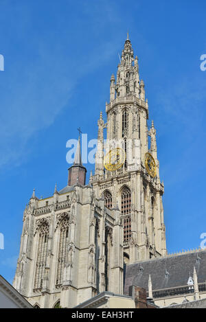 La cathédrale médiévale de Notre-Dame à Anvers connu de 1352 Banque D'Images