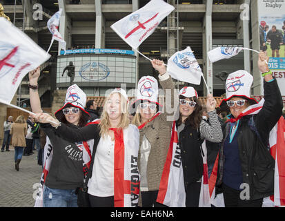 London, Middlesex, Royaume-Uni. 15 Nov, 2014. 15 novembre 2014 Angleterre fans avant l'Angleterre -V- Afrique du Sud match à Twickenham : Steve Flynn-ZUMA Press Crédit : Steve Flynn/ZUMA/Alamy Fil Live News Banque D'Images