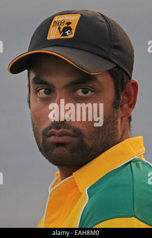 Cricket - d'une tête et épaules portrait du Bangladesh cricketer Tamim Iqbal portant un raidissement All Stars baseball cap Banque D'Images