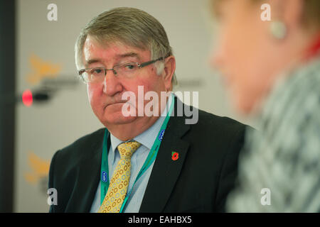 Aberystwyth, Pays de Galles, Royaume-Uni. 15 novembre, 2014. Roger Hugh Williams, CBE, député, membre du Parlement (MP) pour la circonscription de Brecon et Radnorshire, au Parti des démocrates libéraux gallois Crédit : Conférence d'automne keith morris/Alamy Live News Banque D'Images