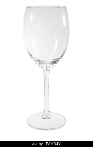 Nettoyer le verre de vin vide isolated on White Banque D'Images