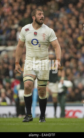 London, Middlesex, Royaume-Uni. 15 Nov, 2014. 15 novembre 2014 Angleterre Flanker et le Capitaine Chris ROBSHAW l'Angleterre au cours de l'option -V- Afrique du Sud match à Twickenham : Steve Flynn-ZUMA Press Crédit : Steve Flynn/ZUMA/Alamy Fil Live News Banque D'Images