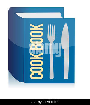 Livre de cuisine et ustensiles de cuisine Banque D'Images