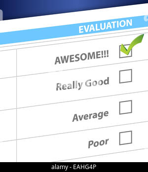 Résultat impressionnant sur une enquête. illustration Banque D'Images