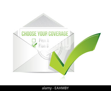 Choisissez votre couverture par courrier. illustration Banque D'Images