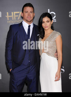 Hollywood, Californie, USA. 14Th Nov, 2014. Channing Tatum et Jenna Dewan-Tatum arrive pour l'Hollywood Film Awards 2014 au Hollywood Palladium. © Lisa O'Connor/ZUMA/Alamy Fil Live News Banque D'Images