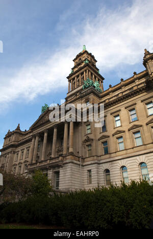 Une vue de la Wayne County Building au centre-ville de Detroit. Banque D'Images