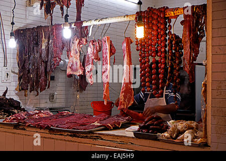 Marché de la viande à Oaxaca au Mexique Banque D'Images