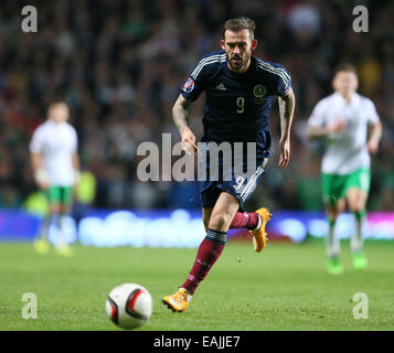 Glasgow, Royaume-Uni. 14Th Nov, 2014. Steven Fletcher de l'Ecosse - UEFA Euro 2016 Qualifications - l'Ecosse contre la République d'Irlande - Celtic Park - Glasgow - Ecosse - 14 novembre 2014 - Photo Simon Bellis/Sportimage © csm/Alamy Live News Banque D'Images