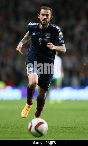 Glasgow, Royaume-Uni. 14Th Nov, 2014. Steven Fletcher de l'Ecosse - UEFA Euro 2016 Qualifications - l'Ecosse contre la République d'Irlande - Celtic Park - Glasgow - Ecosse - 14 novembre 2014 - Photo Simon Bellis/Sportimage © csm/Alamy Live News Banque D'Images