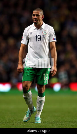 Glasgow, Royaume-Uni. 14Th Nov, 2014. Jon Walters de l'Irlande - l'UEFA Euro 2016 Qualifications - l'Ecosse contre la République d'Irlande - Celtic Park - Glasgow - Ecosse - 14 novembre 2014 - Photo Simon Bellis/Sportimage © csm/Alamy Live News Banque D'Images