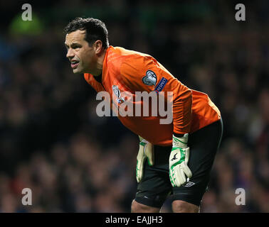 Glasgow, Royaume-Uni. 14Th Nov, 2014. David Forde d'Irlande - UEFA Euro 2016 Qualifications - l'Ecosse contre la République d'Irlande - Celtic Park - Glasgow - Ecosse - 14 novembre 2014 - Photo Simon Bellis/Sportimage © csm/Alamy Live News Banque D'Images