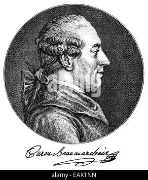 Pierre-Augustin Caron de Beaumarchais, 1732 - 1799, un entrepreneur français et écrivain, Pierre-Augustin Caron de Beaumarchais, 173 Banque D'Images