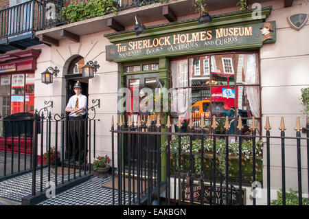 Le Musée Sherlock Holmes à Baker Street, London, England, UK Banque D'Images