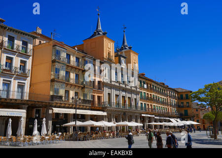 Place principale, l'Hôtel de Ville, Barcelone, Espagne, Castille-León Banque D'Images