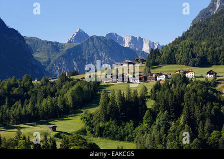 Les Alpes Carniques, village de Nostra, Nostra, Lesachtal, Hermagor, Carinthie, Autriche Banque D'Images